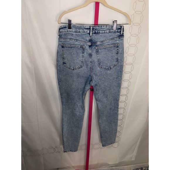 H&M Womens Acid Wash High Waisted Skinny Jeans Light Blue Size 12 - Picture 3 of 4